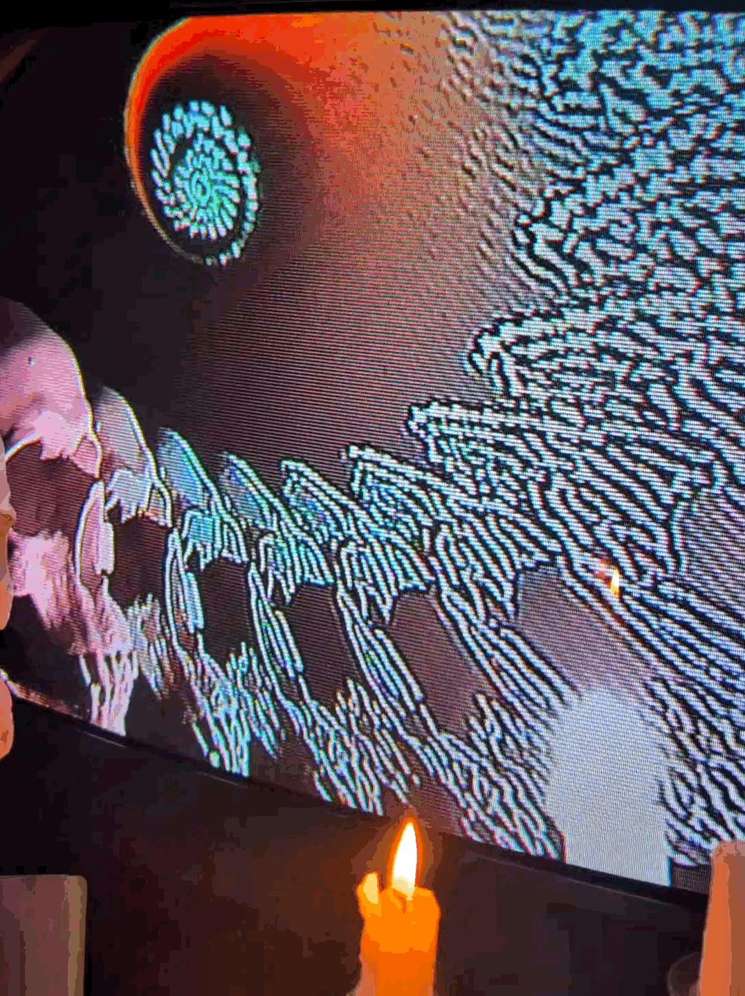 Creepy video feedbac gif